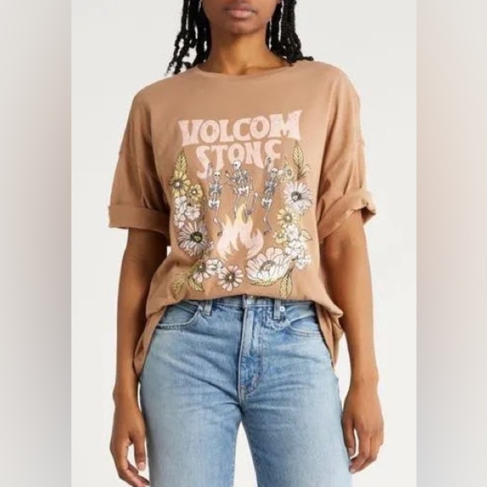 NWT Volcom Time to Boogie Cotton Graphic T-Shirt